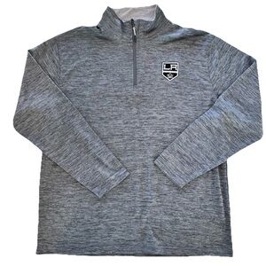 NHL LA Kings Men’s L Quarter Zip Pullover Jacket Gray Athletic Performance.